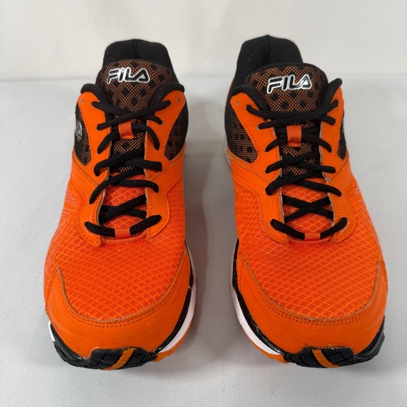 Fila, size 12, Orange and Black Men\'s Athletic Running Shoes